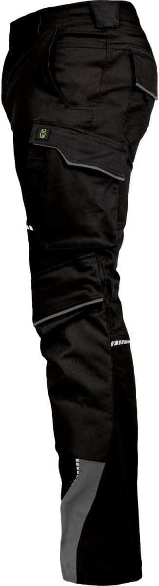 Leib Wächter Flex-Line Workwear Bundhose Arbeitshose mit Spandex (schwarz/grau, 102)