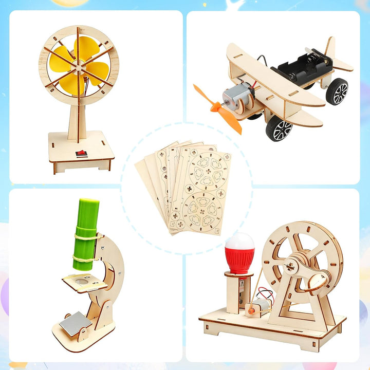 4 Stück Experimente für Kinder Elektronik Baukasten DIY STEM Spielzeug, 4 Stück