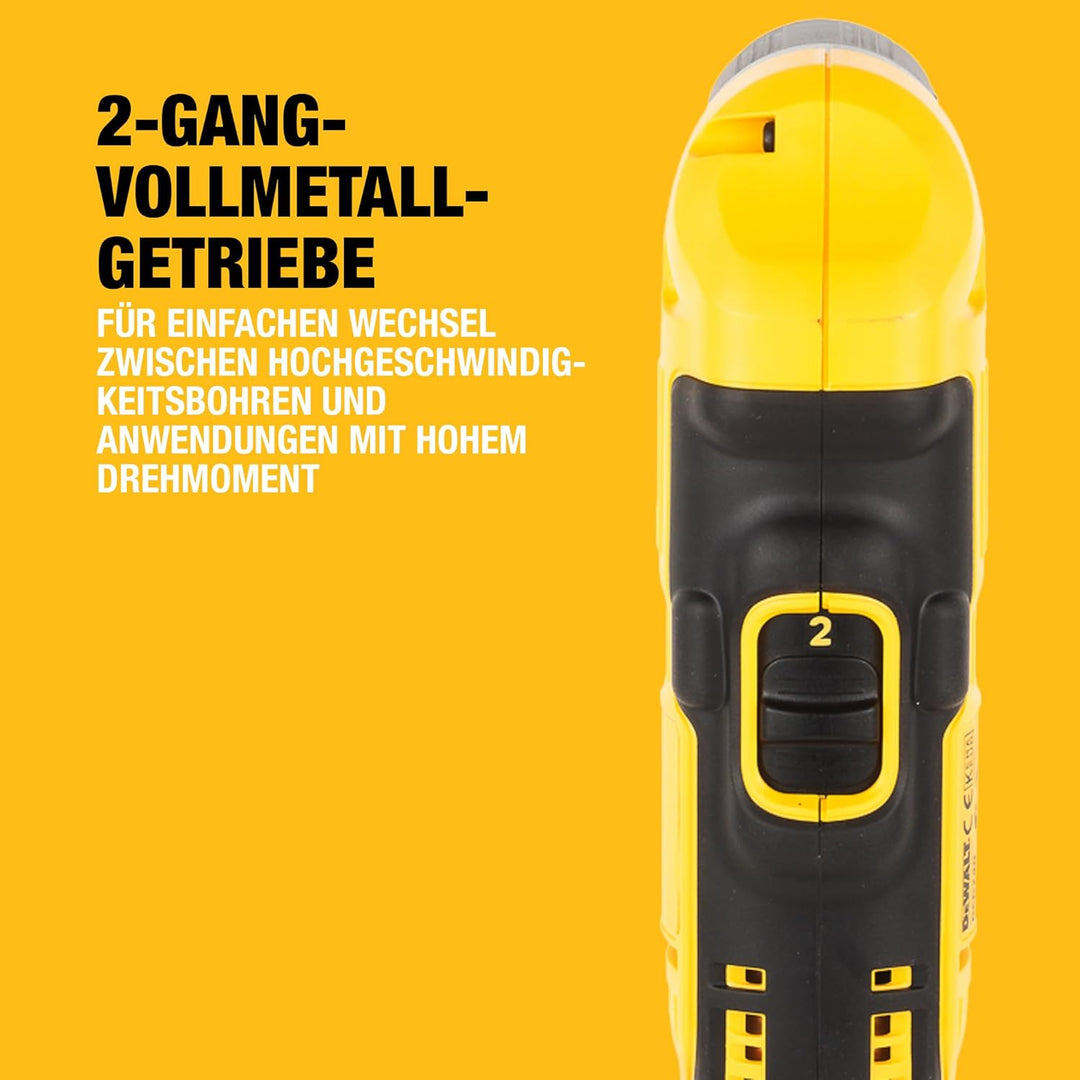 DeWalt DCD740N-XJ DCD740N Winkelbohrmaschine 18V XR ohne Akku und Ladegerät, 360 W, 18 V, Schwarz, G