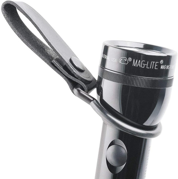 Mag-Lite ASXD036 Ledergürtelring für D-Cell Taschenlampe mit paktische Lederschlaufe und Druckknopf,