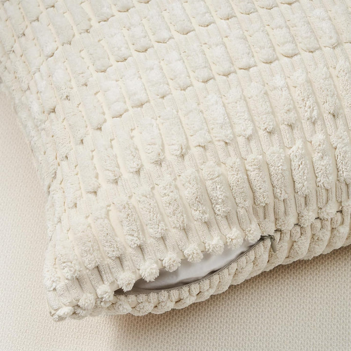 Topfinel Boho Kissenbezug 50x50 cm grau 4er Set Kordsamt Kissenbezüge Kissenhülle sofakissen dekokis