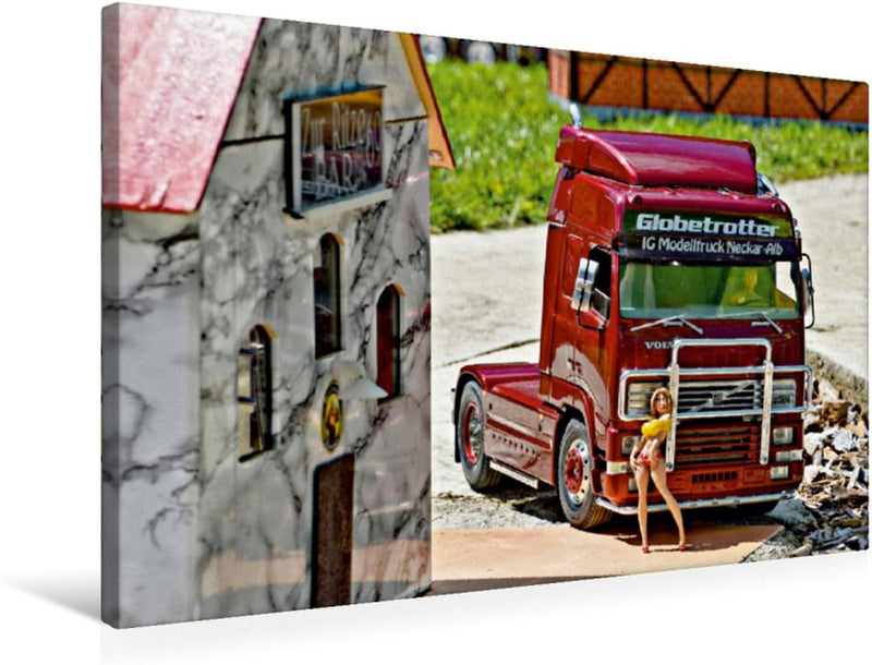 Premium Textil-Leinwand 75 x 50 cm Quer-Format VOLVO FH12 | Wandbild, HD-Bild auf Keilrahmen, Fertig