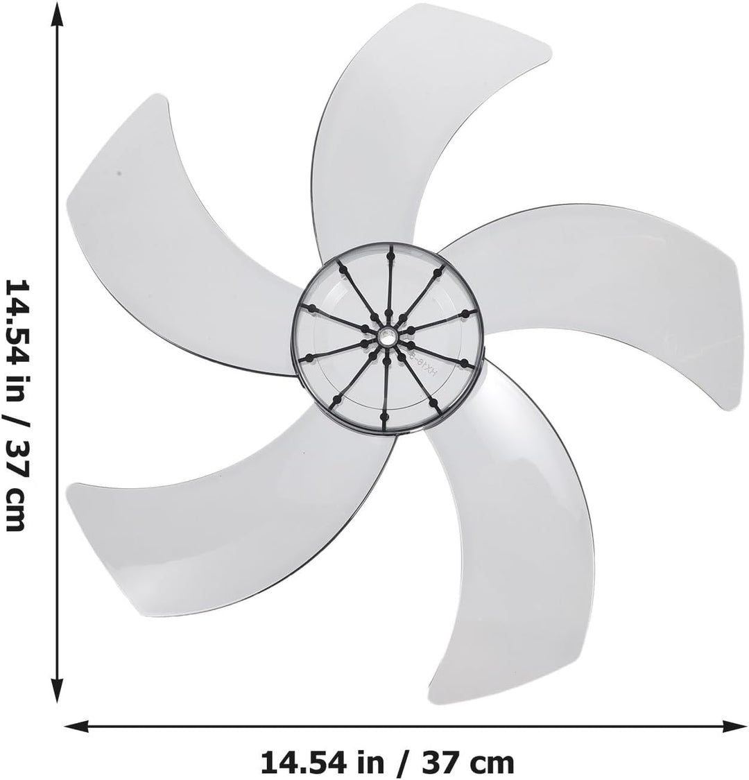 Angoily Lüfterflügel 16 Zoll Lüfterflügel Haushaltsventilatorflügel Kunststoff Fünf Blätter Mit Mutt