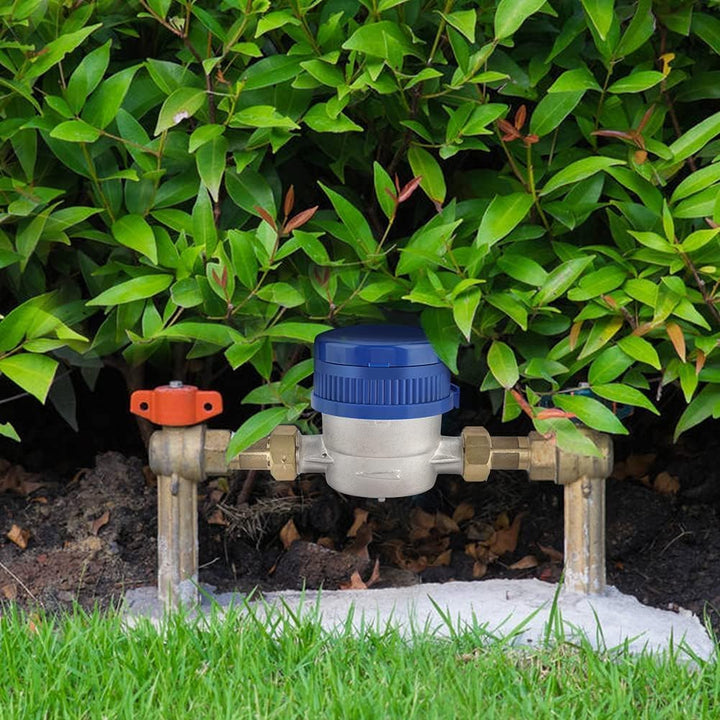 15mm Wasserzähler, 1/2 Zoll Anschluss Gartenwasserzähler Geeicht Kaltwasserzähler Zapfhahnzähler Was