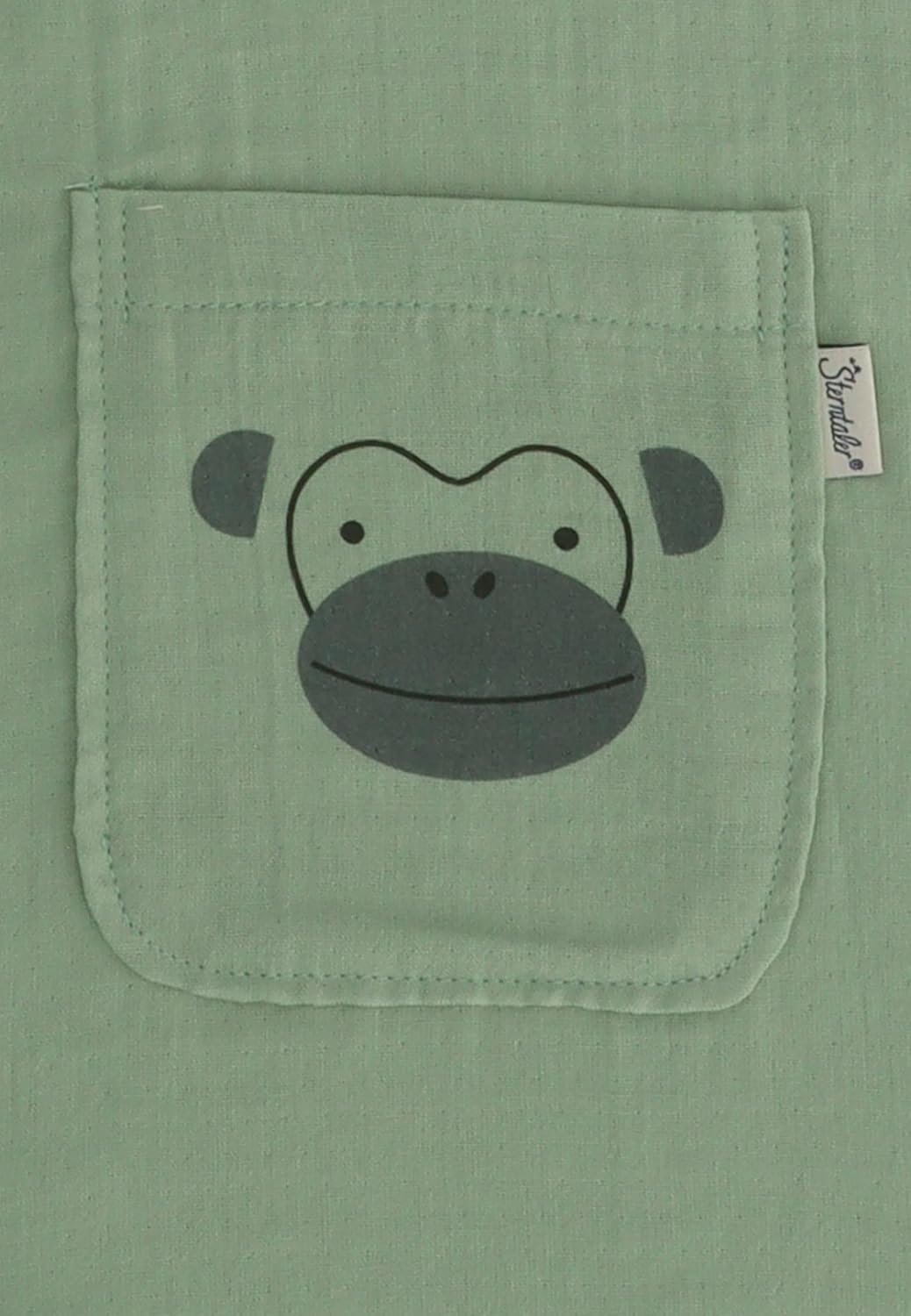 Sterntaler Unisex Kinder Poncho Affe Albert, Baumwollmusselin, mit Kapuze und Fronttasche, ideal für