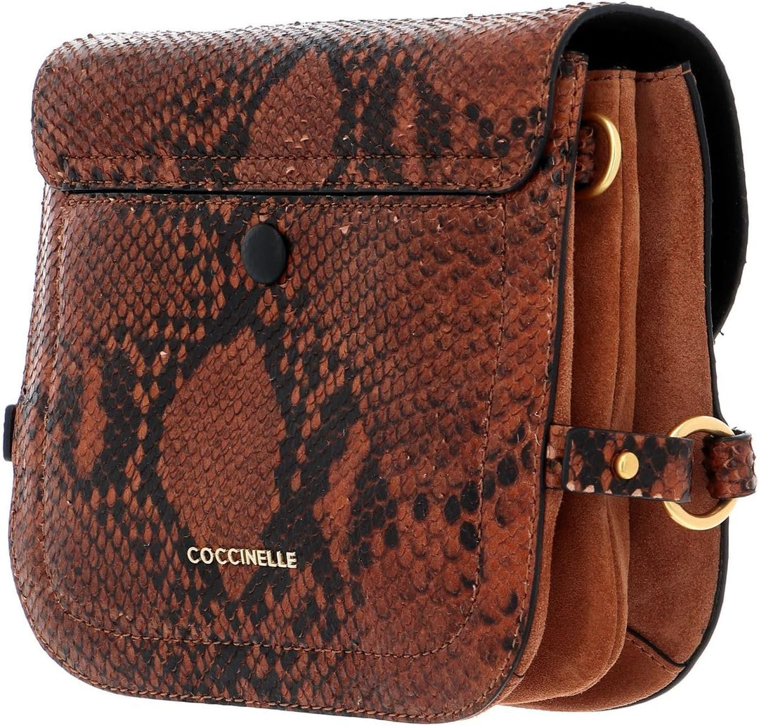 Coccinelle Zaniah Python Shoulderbag Tan