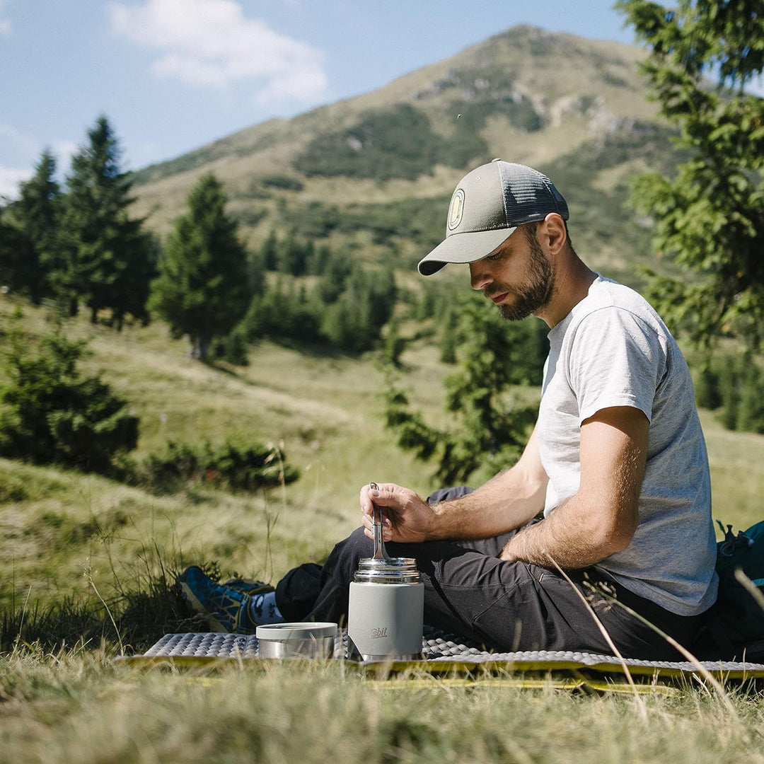 Esbit Sculptor Thermobehälter für Essen, mit personalisierter Gravur, Edelstahl, BPA-Frei, Schwarz,