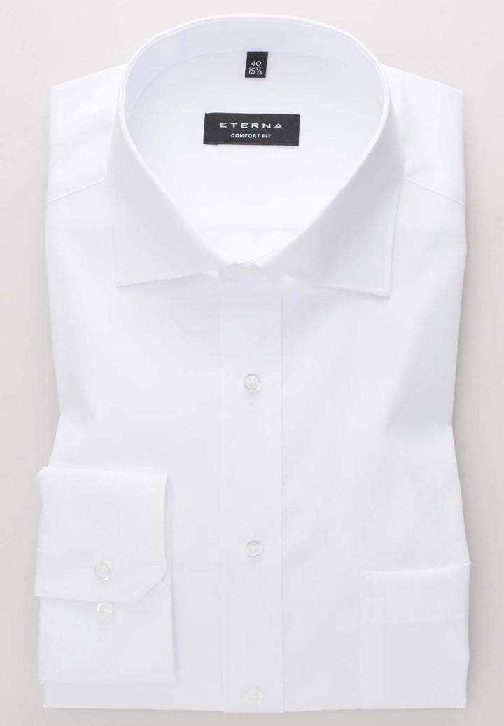 ETERNA Male Strukturhemd Comfort FIT 41 41 Weiss, 41 41 Weiss