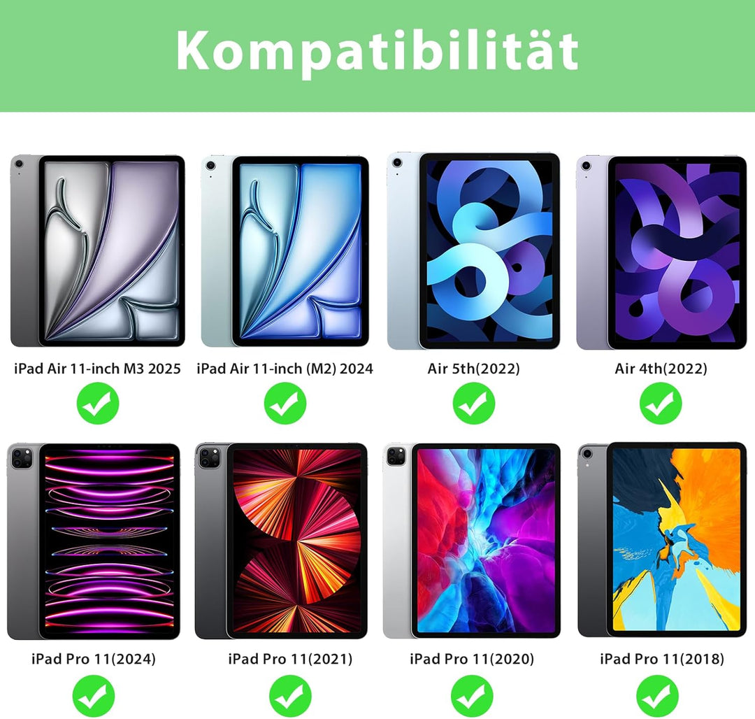 Tastatur für iPad Air 5 2022/Air 4 2020, Hülle für iPad Air 10.9 (4. Generation) 2020/iPad 10.9/iPad