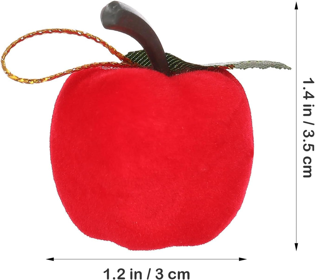 24X 3cm Rote Äpfel Weihnachtsbaum hängende Anhänger Ornamente hängen für Schule Firma Mall (Red)