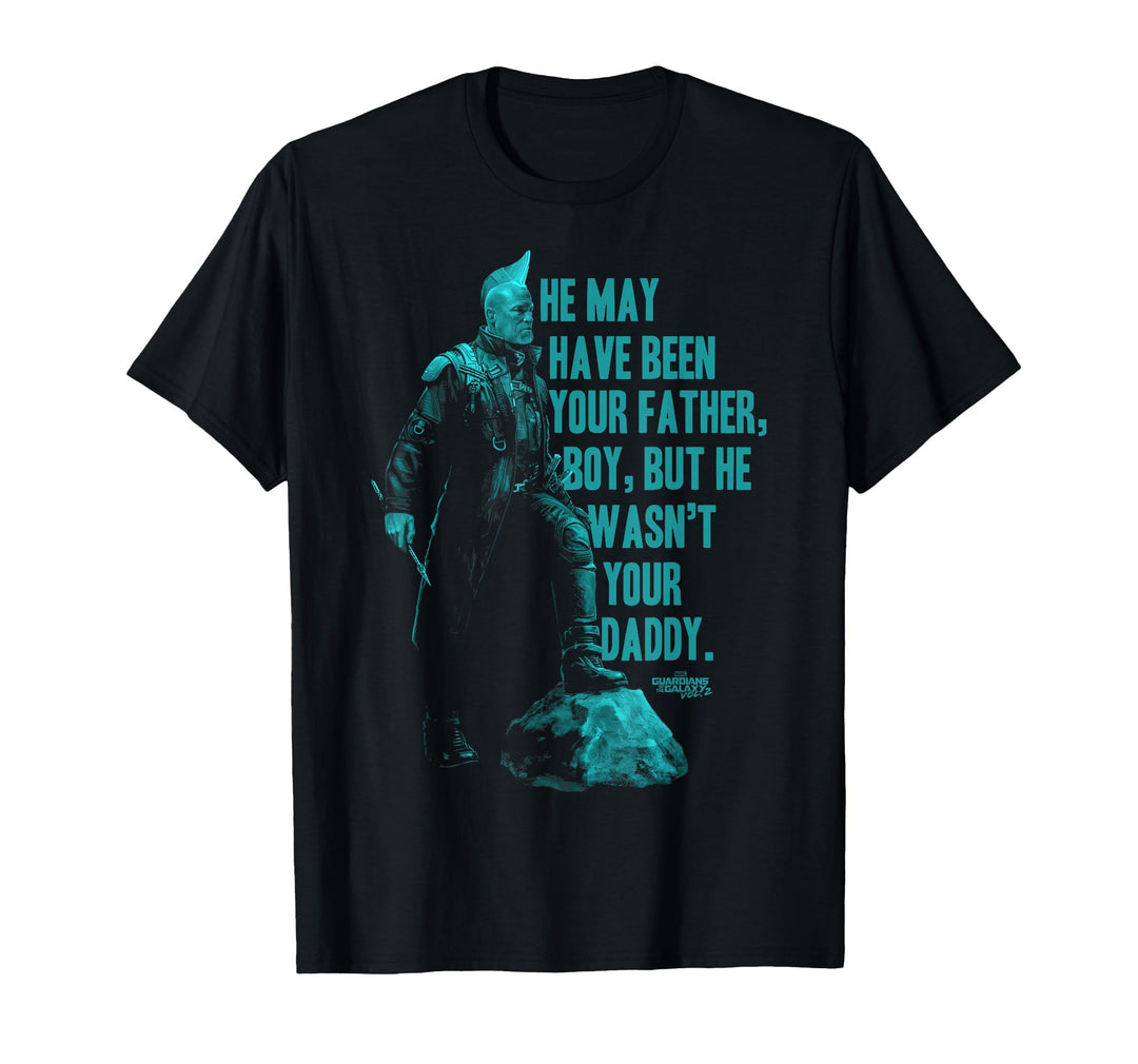 Womens Marvel Guardians Vol2 Yondu Father's Day Daddy Quote T-Shirt Large Navy