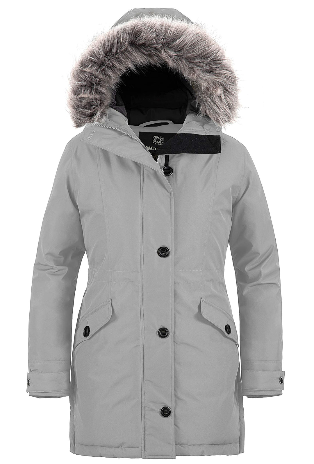 Wantdo Damen Winter Warm Puffer Mantel Wasserabweisend Outdoor Jacke Winddichte Oberbekleidung Mante