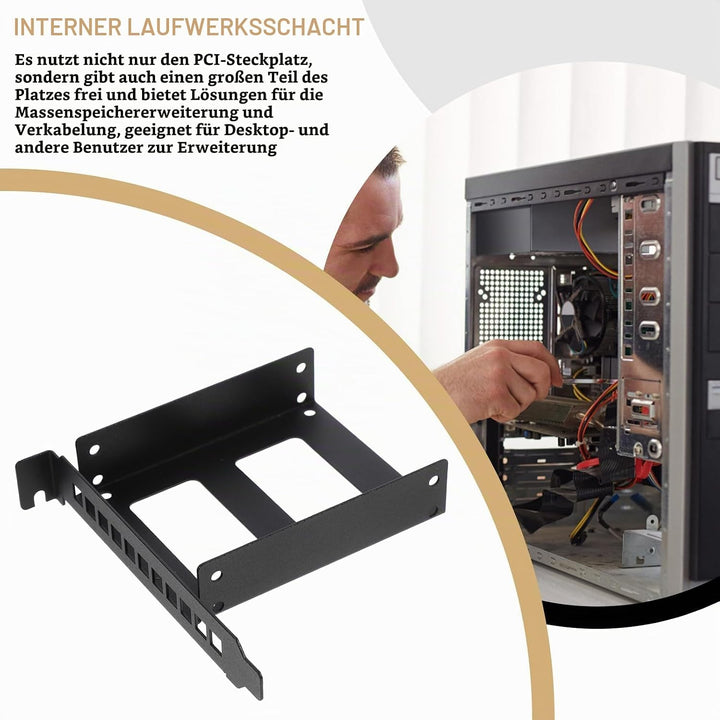 Angoily Ssd Halterung 2.5 Zoll Pci Slot Festplattenhalter Aluminiumlegierung Für Pc Interner Laufwer