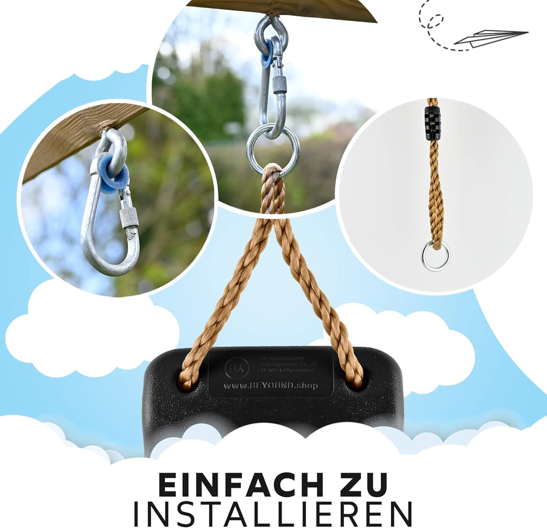 GO!elements Schaukel Garten - Kinderschaukel Outdoor Indoor - Schaukelsitz Schaukelbrett Brettschauk