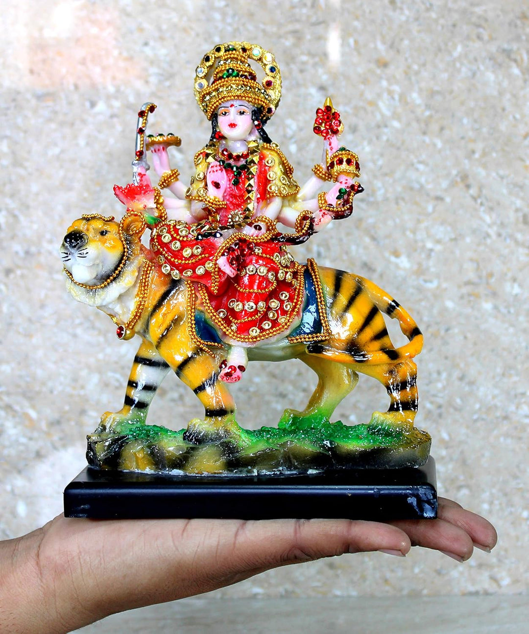 Esplanade Maa Durga MATA Rani Idol Statue Murti Moorti für Zuhause Mandir (6,5 x 8 Zoll)… 8 Inches,