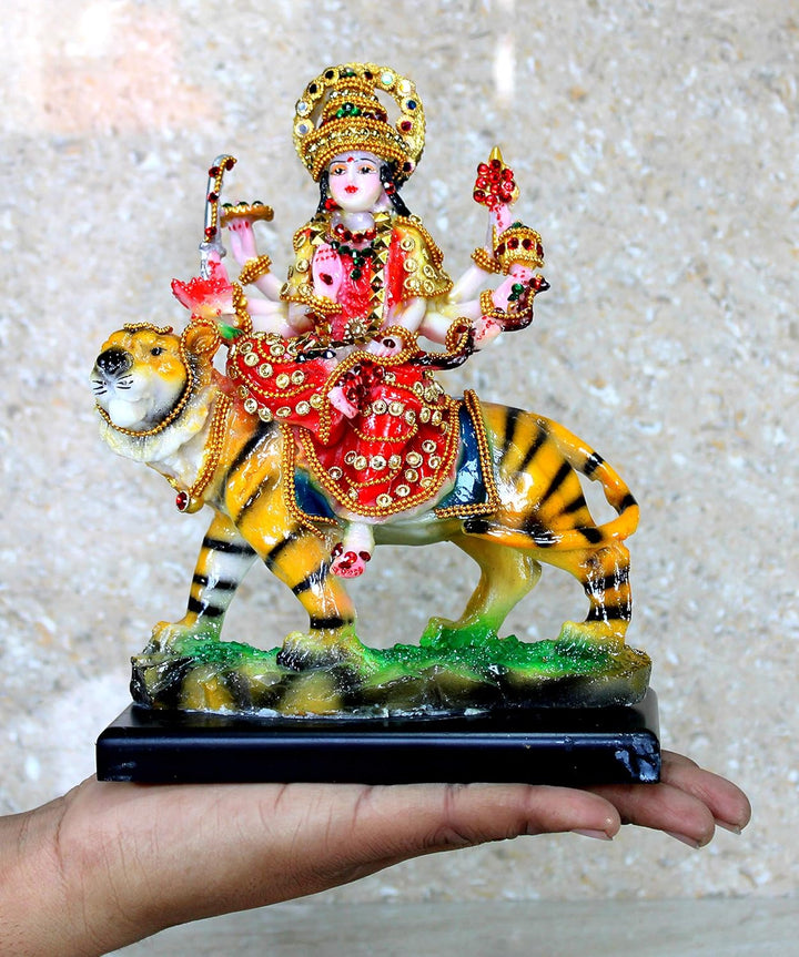 Esplanade Maa Durga MATA Rani Idol Statue Murti Moorti für Zuhause Mandir (6,5 x 8 Zoll)… 8 Inches,