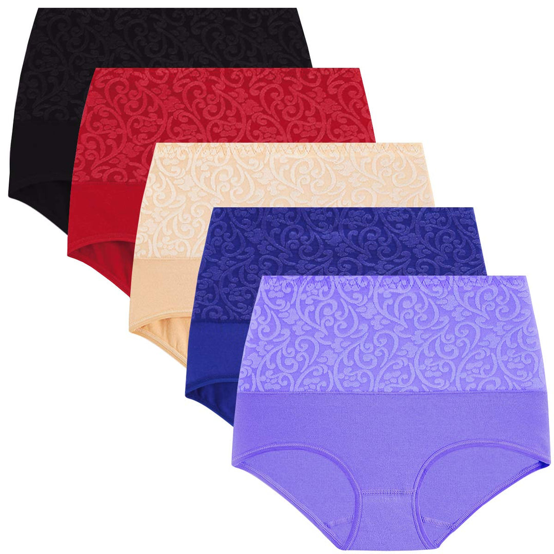 YaShaer Unterhosen Damen Baumwolle Hohe Taille Slips Hoher Taillenslip für Frauen Mehrpack, M Mehrfa