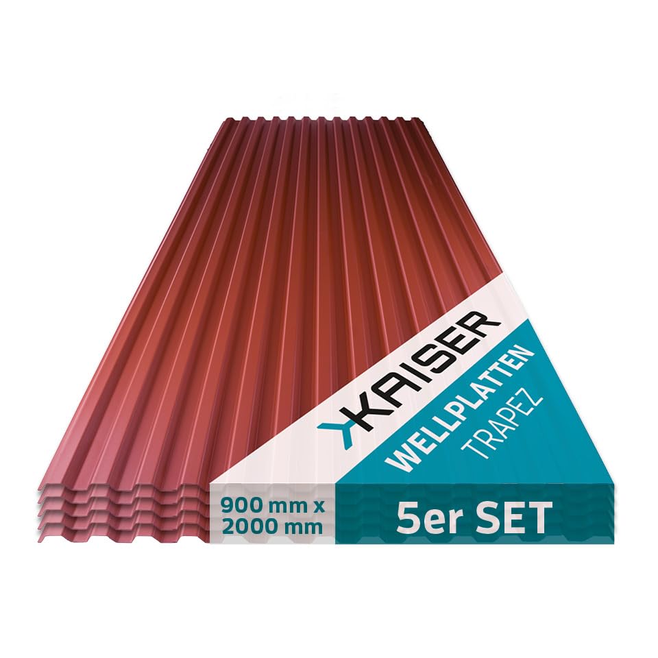 KAISER plastic® Wellplatten Ziegelrot | Wellplatten Dach, Welldach Kunststoff | Dachplatten wetterfe