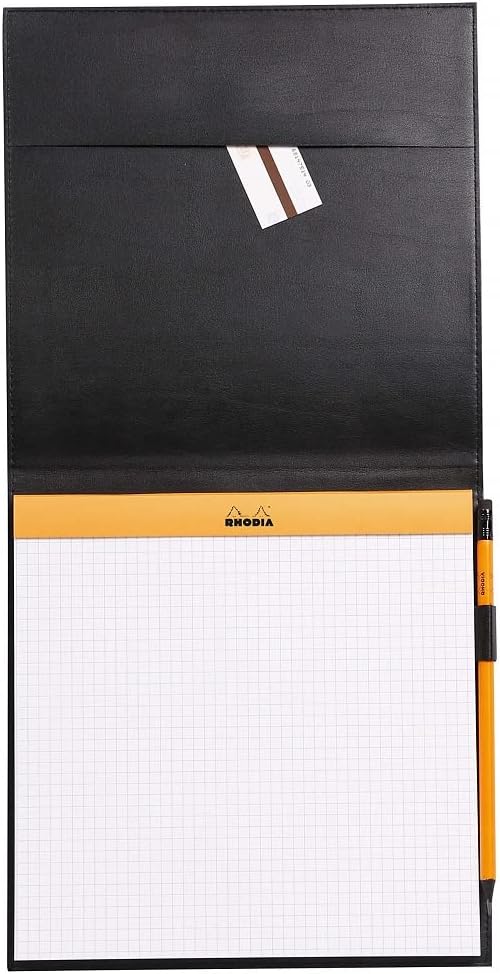 Rhodia 118319C Notizblock quadratisch mit Schutzhülle ePURE (aus Kunstleder, 22 cm x 22 cm, Premium