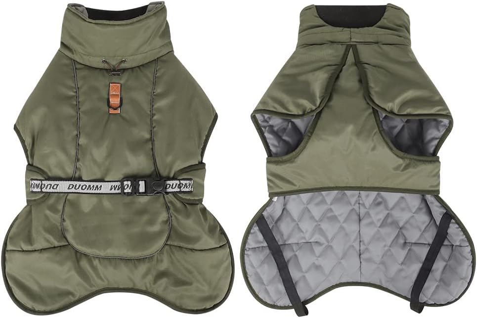 Hundemäntel Wasserdicht Winddicht Warm Winter Sicher mit Gewinde Reflektierende Streifen Jacke für M