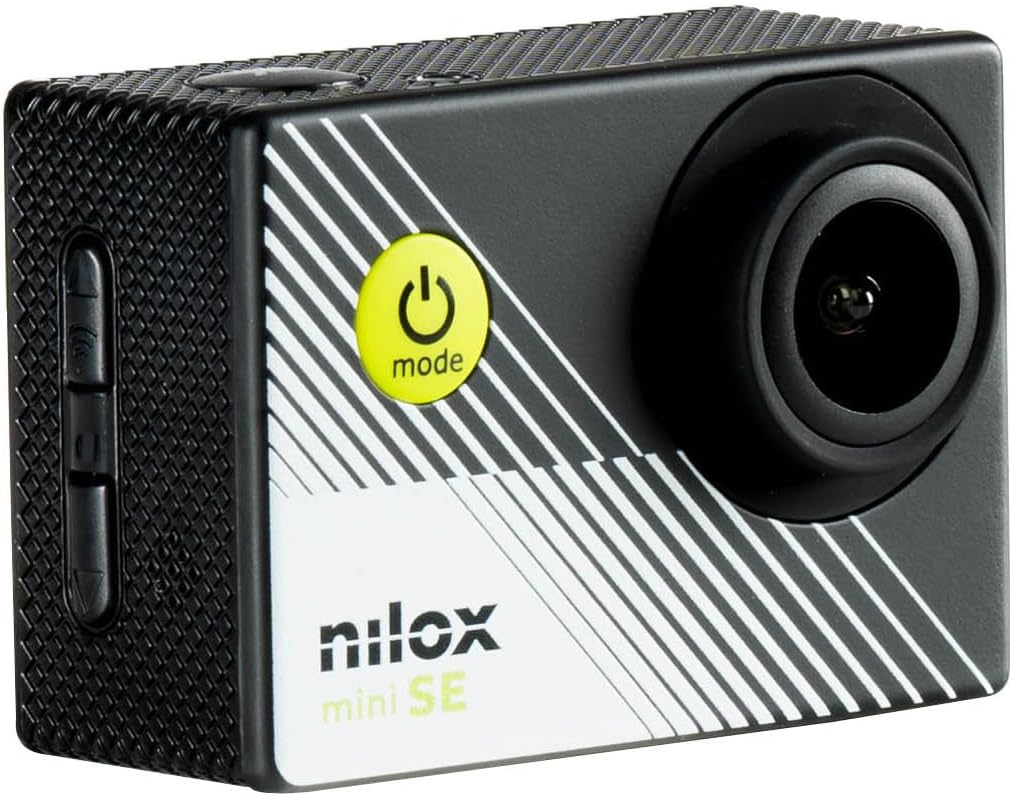 Nilox Action Cam Mini-SE, 4k WiFi Actionkamera mit 4K/30fps Auflösung, Elektronischer Stabilisator,