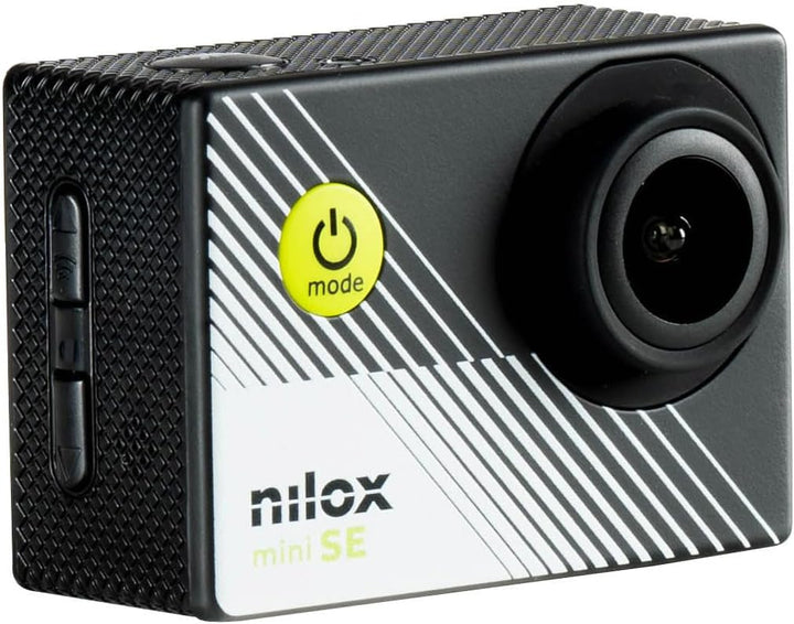 Nilox Action Cam Mini-SE, 4k WiFi Actionkamera mit 4K/30fps Auflösung, Elektronischer Stabilisator,