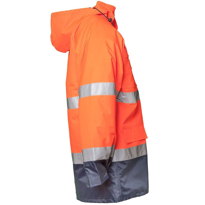 Grösse L Herren Planam Warn-/Wetterschutz Parka 2-farbig orange marine Modell 2056