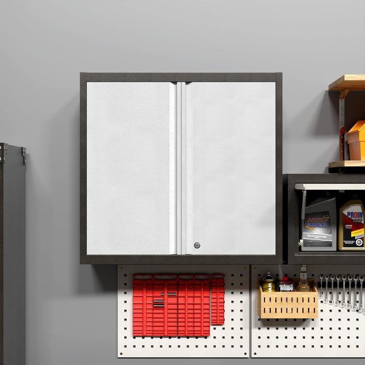 Hängeschrank Metall Werkzeugschrank mit 1 Höhenverstellbaren Fachböden&amp;2 Türen,Abschliessbar Wandhän