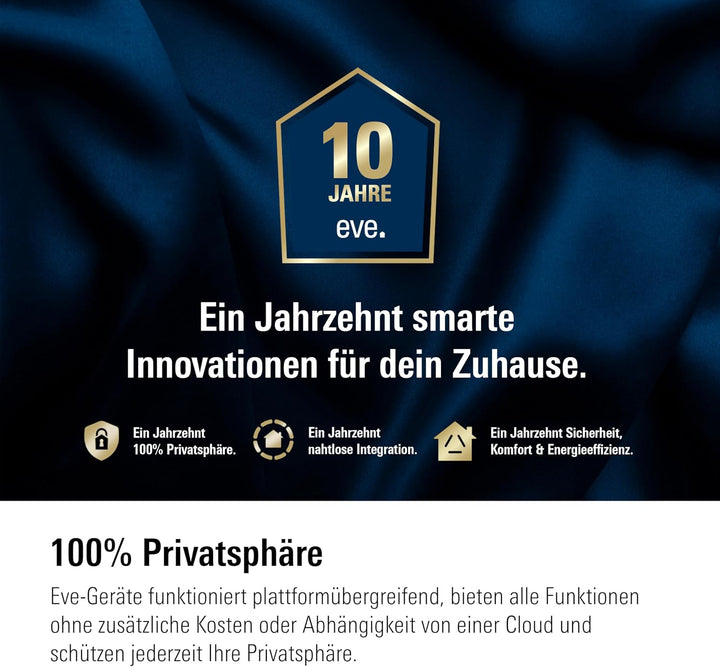 Eve Thermo (Matter, 5. Gen.) 4er Pack: Smartes Heizkörperthermostat, Heizkosten sparen, funktioniert