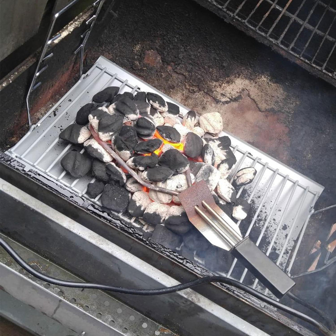 WELL GRILL BBQ Aschekasten Anzündkamin Auffangwanne Feuerrost für Chargriller Charcoal Grill E1224,