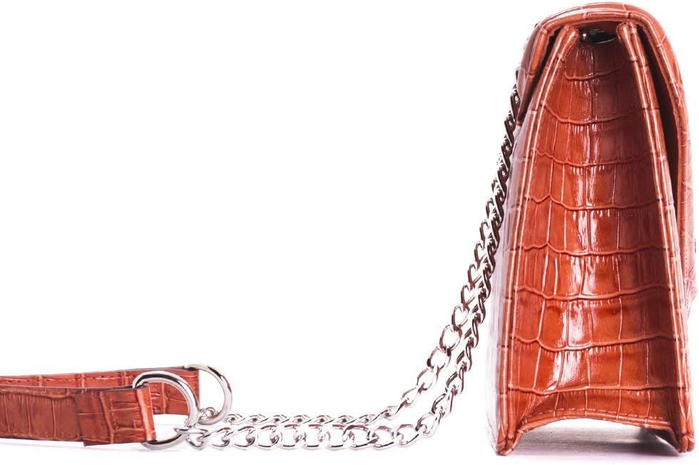 L’Intervalle Damen Amandine Stofftasche Orange Croco, Orange Croco
