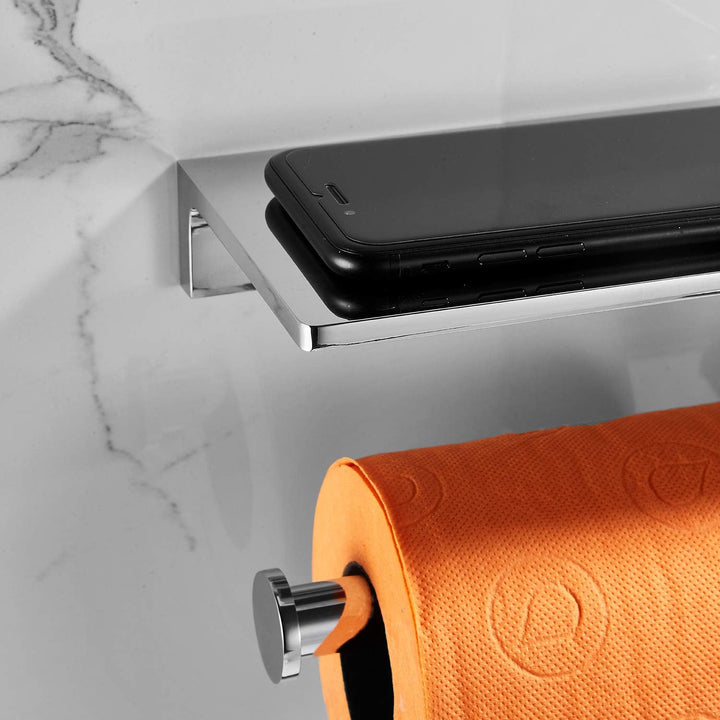 NSODOO Doppelrollen-Toilettenpapierhalter mit Ablage aus massivem Messing und erstklassigem Papierta