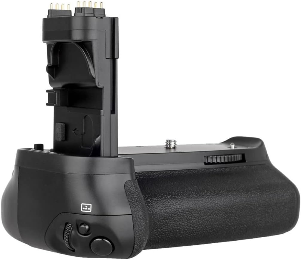 ayex Batteriegriff Kompatibel mit Canon EOS 70D 80D 90D + 2X LP-E6N Akku + USB Dual Ladegerät Akkugr