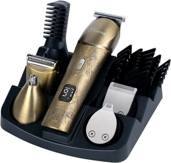 Hatteker Profi Haarschneidemaschine Herren Bartschneider Barttrimmer Haarschneider Haartrimmer Rasie