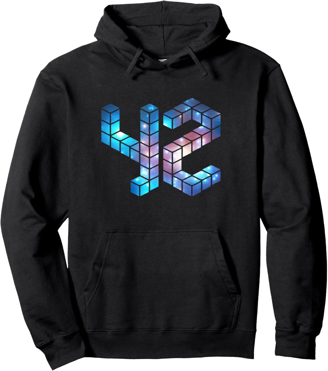 Don't Panic Hier ist die Antwort lustige Sprüche Humor Zahl Pullover Hoodie