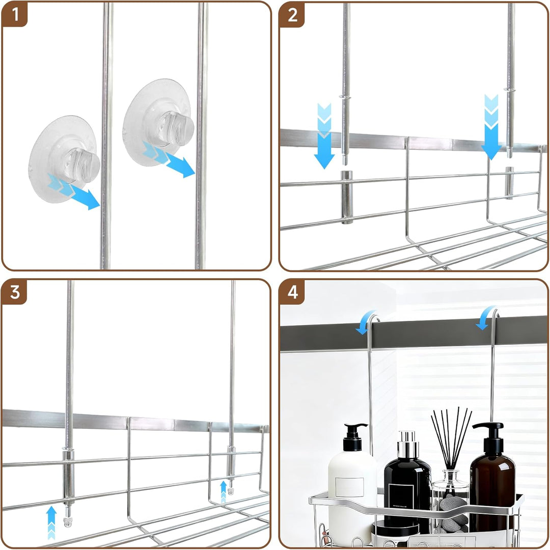Duschablage Zum Hängen Duschregal Duschkorb Shampoo Halterung Für Dusche Shower Shelf Duschkorb Hang