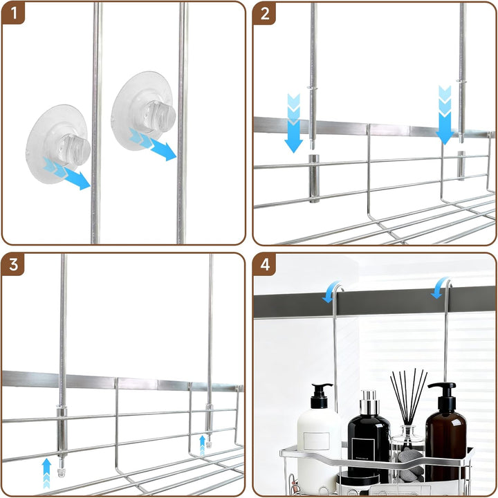 Duschablage Zum Hängen Duschregal Duschkorb Shampoo Halterung Für Dusche Shower Shelf Duschkorb Hang