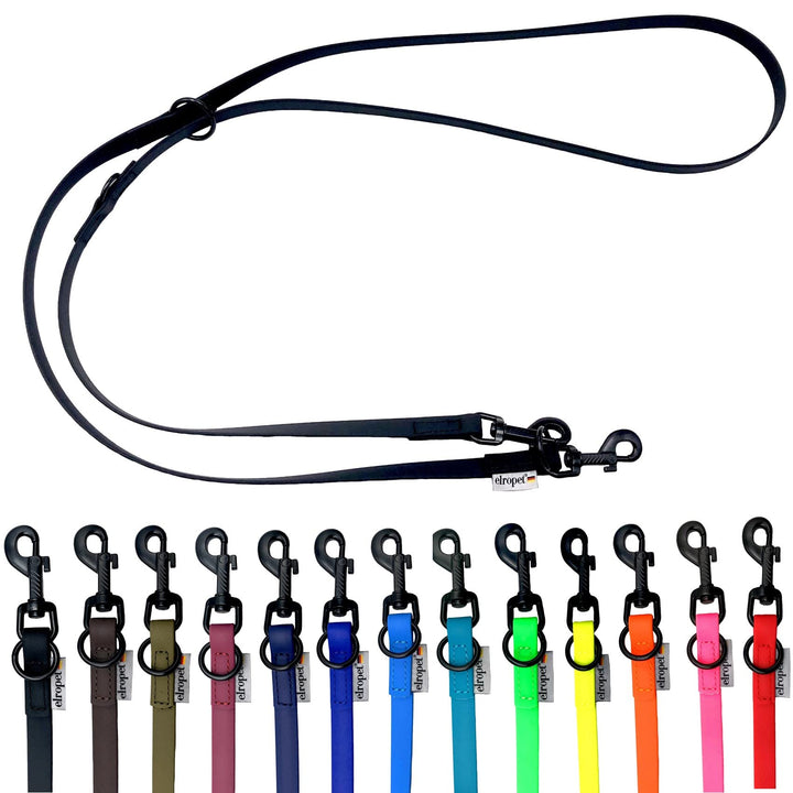 Biothane Hundeleine schwarzer Haken verstellbar für kleine Hunde/grosse Hunde 2m / 2,40m / 2,80m / 3