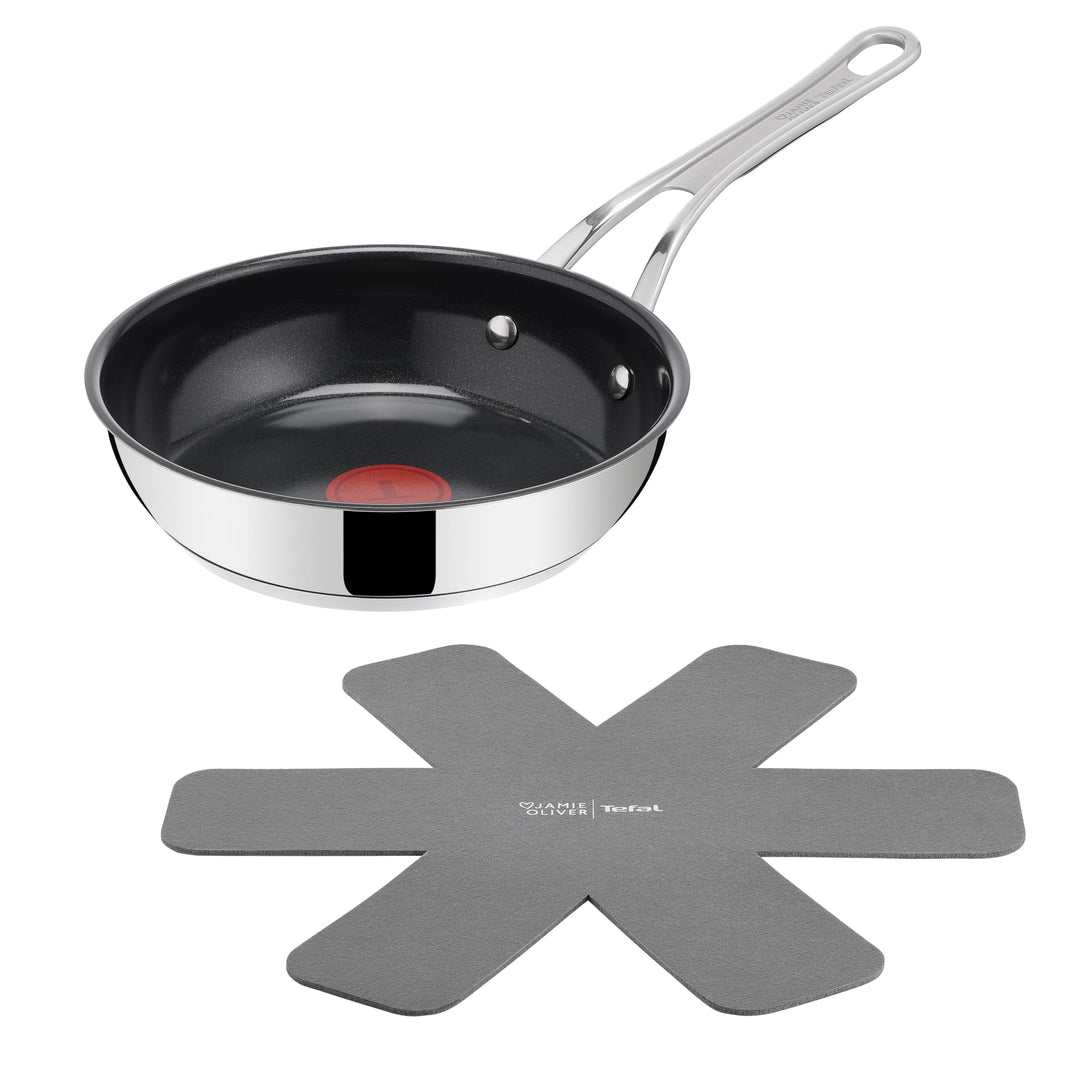 Jamie Oliver by TEFAL Classic Cook Bratpfanne 20 cm, inkl. Pfannenschoner, antihaftbeschichtete Kera