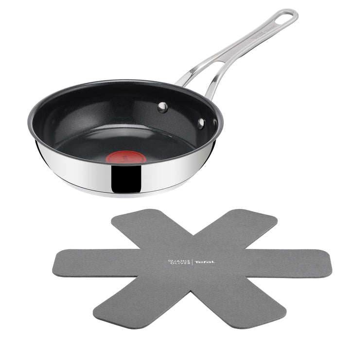 Jamie Oliver by TEFAL Classic Cook Bratpfanne 20 cm, inkl. Pfannenschoner, antihaftbeschichtete Kera