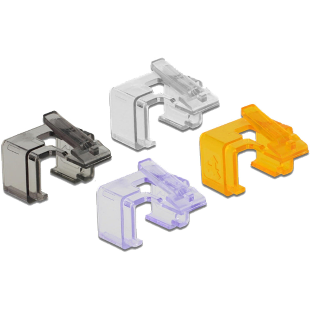 Delock 86422 RJ45 Repair Clip 40 PIEZAS Set 2 (TRANSPARENTE, Negro, Violeta, Naranja)