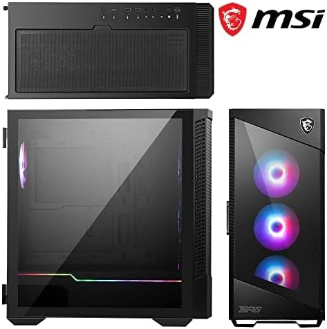 MSI MPG VELOX 100R Mid-Tower PC-Gehäuse, geeignet für E-ATX Mainboards, Front aus gehärtetem Glas, 4
