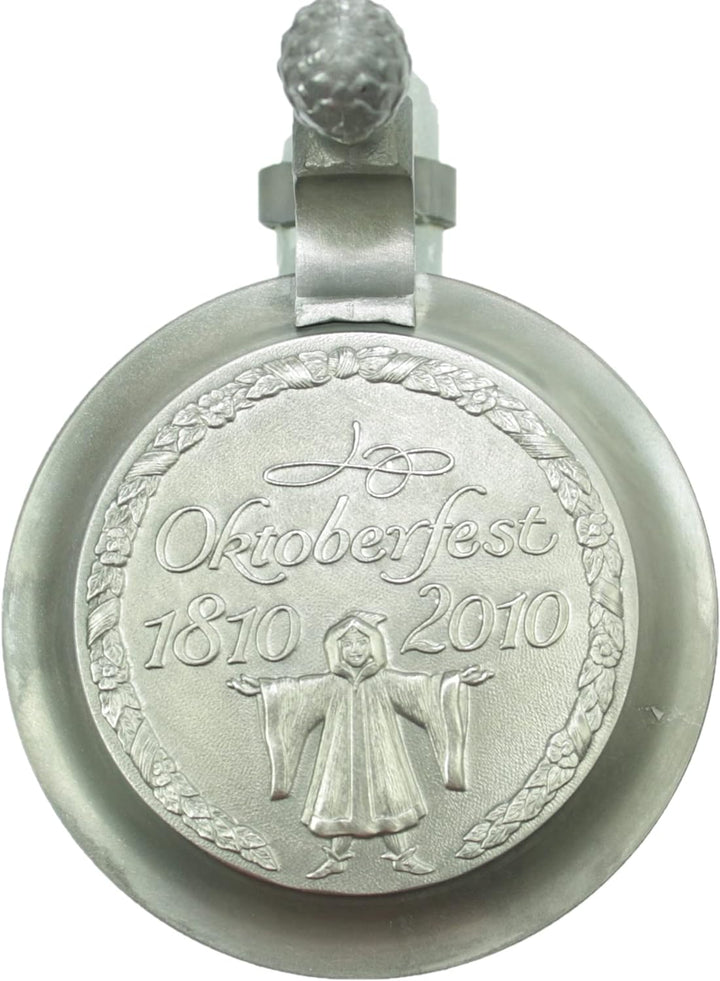 Steinfixx® - Original Oktoberfestkrug Jubiläumskrug 200 Jahre aus dem Jahr 2010 mit Zinndeckel, Zert