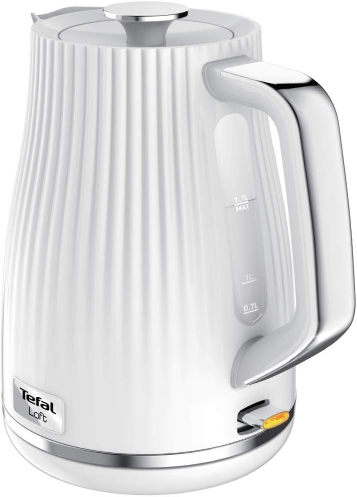 Tefal Wasserkocher Kunststoff 1,7 l 2400 W Elektrisch Teekocher Wasserkessel Loft Weiss | Herausnehm