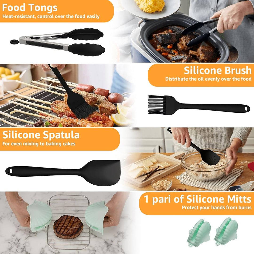 Heissluftfritteuse Zubehör für Philips Airfryer Dual Basket 3000-serie 6L+3L, 24 Stück Airfryer Zube