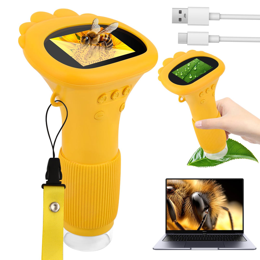 Handheld Mikroskop für Kinder, 1000x Zoom Mini-Mikroskopkamera für Kinder, digitalermikroskop 2,0" I