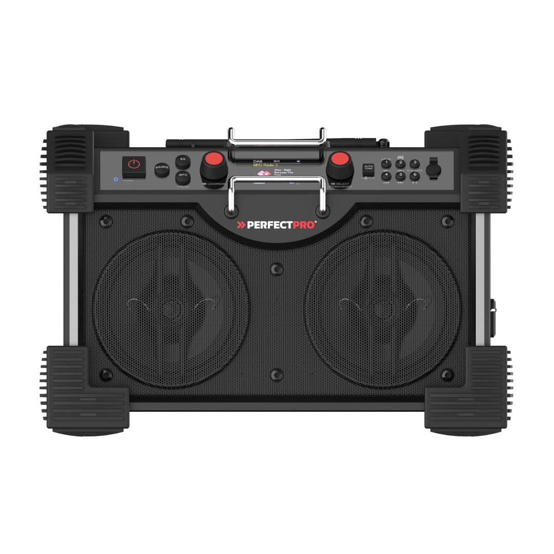 PerfectPro Baustellenradio ROCKHART 18V, AMPShare - Powered by Bosch Professional, DAB+ und FM, Blue