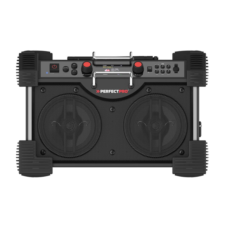 PerfectPro Baustellenradio ROCKHART 18V, AMPShare - Powered by Bosch Professional, DAB+ und FM, Blue