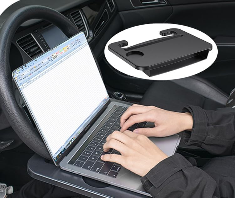 Auto-Laptop-Schreibtisch, Autolenkrad Schreibtisch Fits Most Vehicles Steering Wheels for Travels, L
