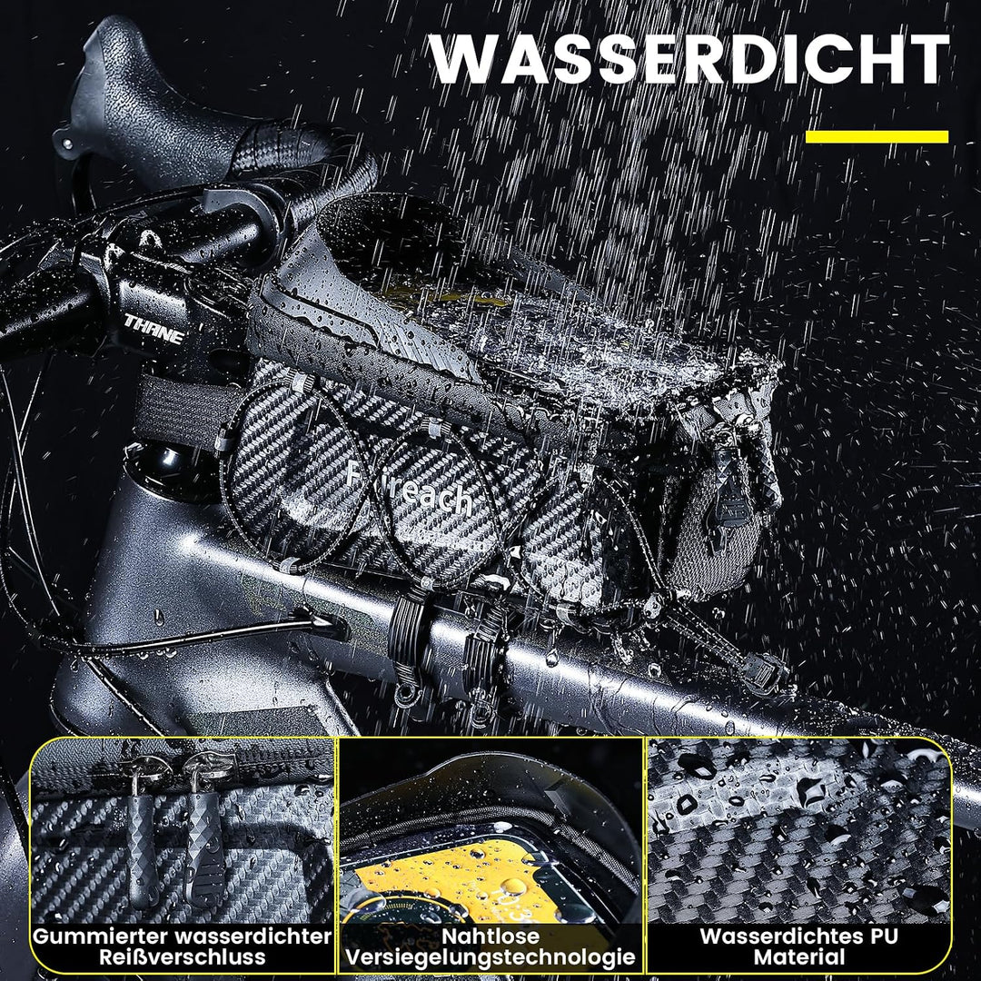 Fahrrad Rahmentasche mit Gurten und Schnellspanner für Smartphones 4.7-6.9” | Schnellverschluss,Wass